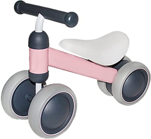 ペダルなし自転車 子供用 乗用玩具 室内 ミニ 三輪車 軽量 男の子 女の子 トレーニングバイク 安定性アップ 誕生日プレゼント ブレゼント 贈り物 出産祝い (ピンク)