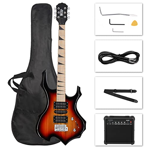 Guitare électrique Ensemble de guitare électrique avec ensemble de haut-parleurs 20 W Housse de guitare, sangle, médiators - Les Beatles, Paul McCartney, John Lennon, RIngo Starr, George Harrison Guitare électrique Ensemble de guitare électrique avec ensemble de haut-parleurs 20 W Housse de guitare, sangle, médiators