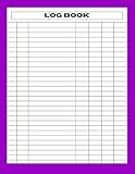 Seven Column Simple Log Book/Track/Monitor/Record with Royal Purple Cover: nventory/Equipment/Income/Expenses/Debit/Credit/Online ... Business and Personal Use (customizable )