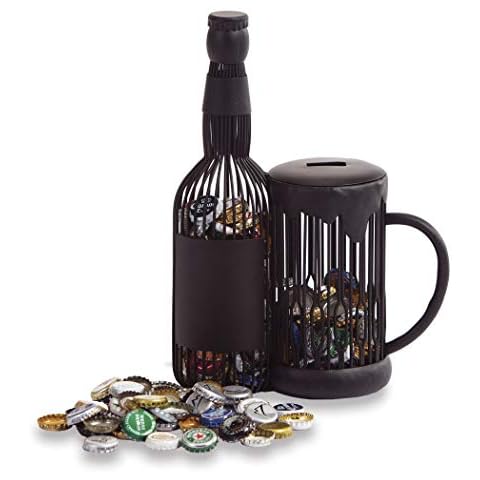 Picnic Plus Beer Mug And Bottle Cap Caddy Displays And Stores Bottle Caps Cover