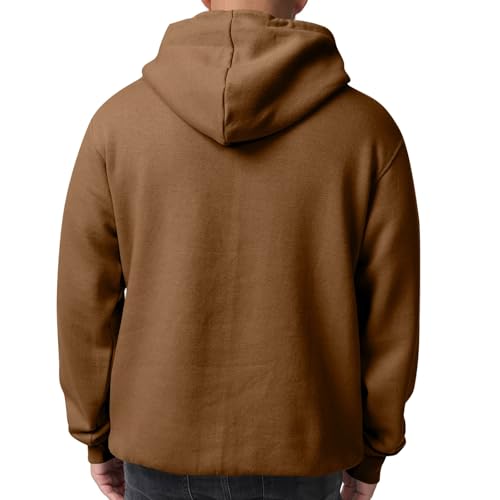 Mens Hoodies Pullover Drawstring Soft Fleece Hoodies Heavyweight Casual Classic Long Sleeve Shirt with Kangaroo Pockets2