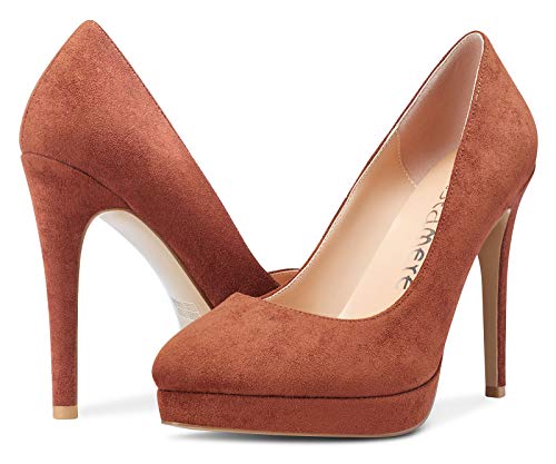 Image of Castamere Womens High Heels Platform Pumps Slip-on Stilettos 12CM Heel Office Dress Shoes