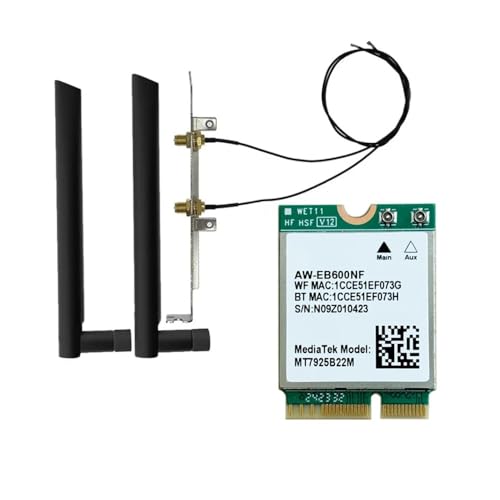 Tarjeta de Red WiFi 7 MT7925 con Bluetooth 5.3, Adaptador Inalámbrico M.2 NGFF de 5400 Mbps, Triple Banda (2.4 GHz / 5 GHz / 6 GHz), para Windows 11 miniatura 4