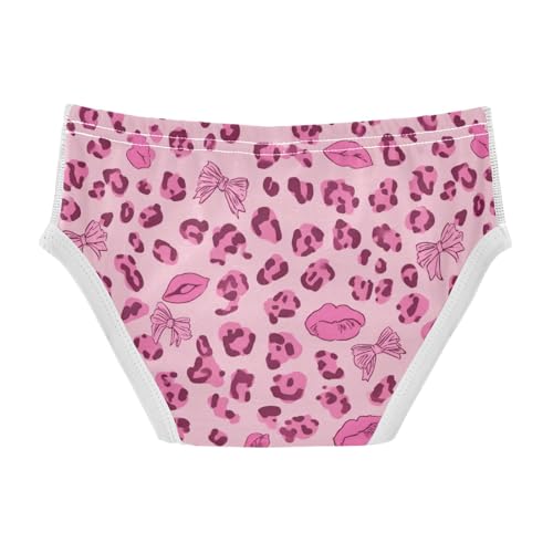Wusikd Pink Leopard Print Bows Boys' Underwear Cotton Boys Briefs Soft Toddler Underwear 2T2