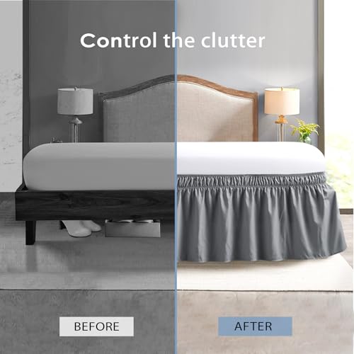 Freshculturekingbedskirtdustruffleforkingsizebedeasyfitwith15inchtailoreddropelasticwraparoundbedskirtkingsizehotelqualitybedskirtsforadjustablebeddarkgrey Urban Country Home Decor Freshculture king bed skirt dust ruffle for king size bed easy fit with 15 inch tailored drop elastic wrap around bed skirt king size hotel quality bed skirts for adjustable bed dark grey urban country home decor