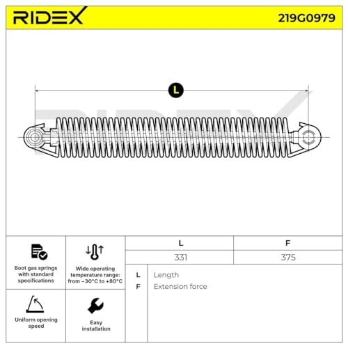 RIDEX Pistoncini portellone BMW 219G0979 51247204366 - 5