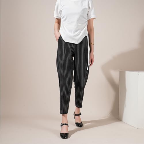 LIURUIJIA Women's Low Chunky Heel Dress Shoes Closed Toe Comfortable D'Orsay Work Office Pumps Black Matte US 73