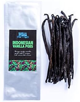 Vanilla Mart - Indonesian Vanilla Pods - Pack of 10 Vanilla Pods - Grade A Vanilla Beans - Whole Grade A Vanilla Pods - Premium Indonesian Vanilla - Vanilla Pods & Beans from Around The Globe