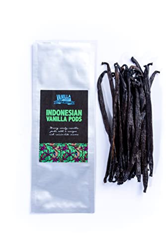 Vanilla Mart - Indonesian Vanilla Pods - Pack of 10 Vanilla Pods - Grade A Vanilla Beans - Whole Grade A Vanilla Pods - Premium Indonesian Vanilla - Vanilla Pods & Beans from Around The Globe