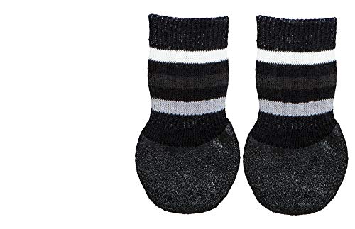 TRIXIE 19522 Hundesocken, Anti-Rutsch, S–M, 2 St., schwarz