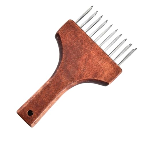 FUNOMOCYA Batticarne in Acciaio Inox Senza Utensili Mini Batticarne con Manico in Legno Professionale per Carne di Maiale da Cucina