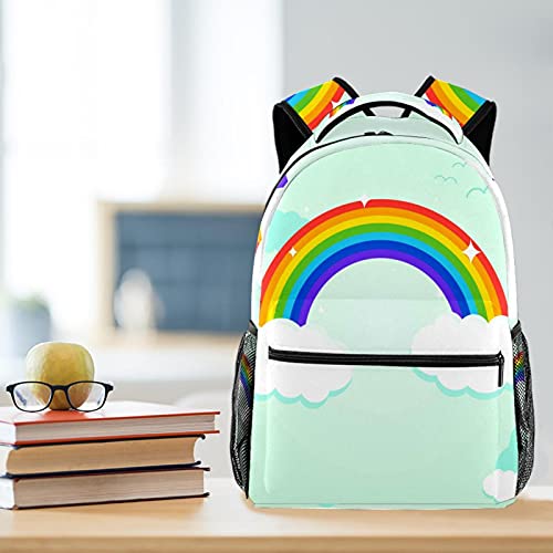 Sac à dos de voyage arc-en-ciel pour les sorties scolaires et vacances des enfants
