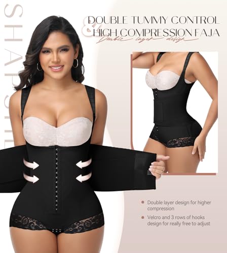 SHAPSHE Fajas Colombianas Moldeadoras Stage 1/2/3 Faja Body Shaper High Compression Garment Waist Shapewear for Women2