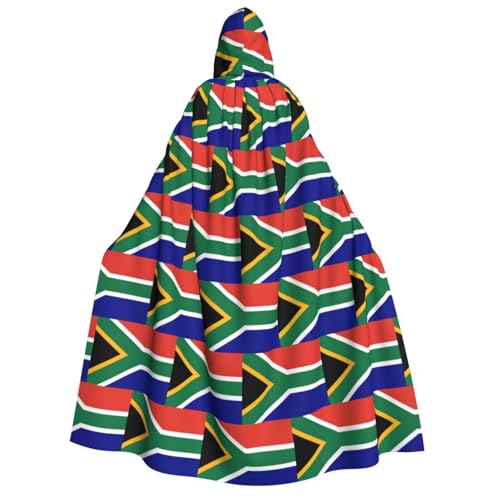 Cape avec drapeau sud-africain médiéval pour briller à votre prochaine fête