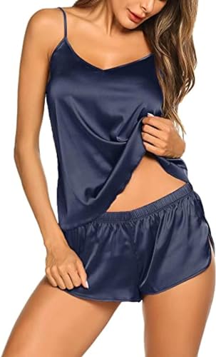 Image of Women's Satin Soft Top and Shorts Set Nightsuit for Womens