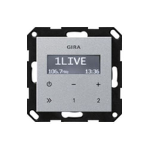 Gira 228426 Unterputz Radio RDS ohne Lautsprecher System 55, alu