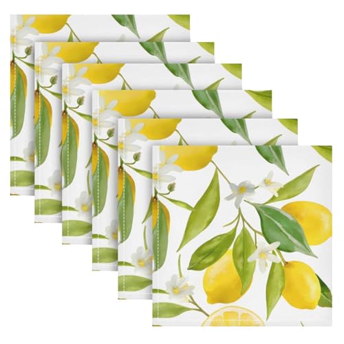 Servilletas de tela estampadas flores 50.5 x 50.5 cm x6 miniatura 5