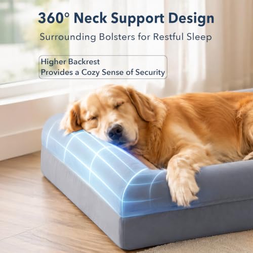 Image of Orthopedic Dog Bed Waterproof Pet Sofa for Large Sized Dogs