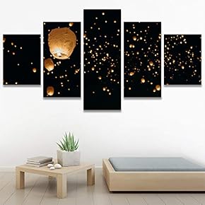 SIGNWIN 5 Panel Canvas Wall Art Modern Art...