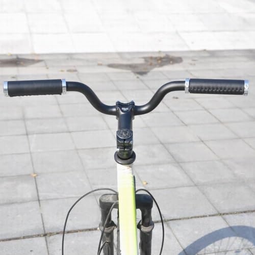 UPANBIKE 25.4mm Bike Handlebar Riser 80mm Aluminum Alloy 520mm Length for Fixed Gear Bike Road Bicycle(Black)