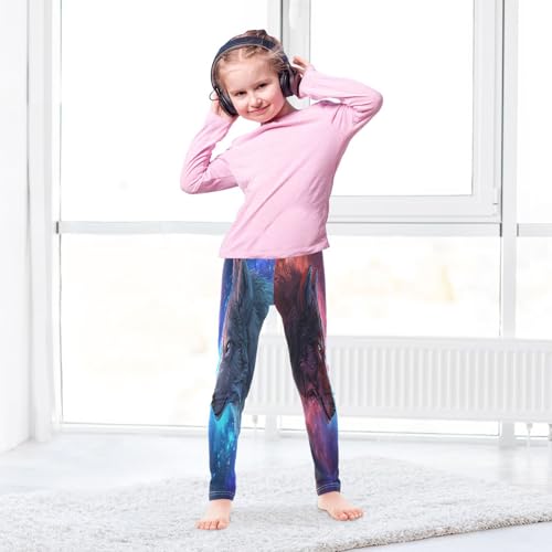 Toddler Girls Leggings Printed Yoga Pants Leggings Face to Face Two Wolf for Kids4
