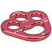 3 Holes Rigging Plate Force Climbing Equipment, Aluminum Alloy Anchor Divider with for Mountain Climbing and Outdoor (Wine Red)