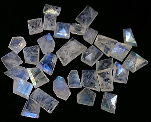 Pierre de lune arc-en-ciel facettée perle naturelle freeform 55ct E1195