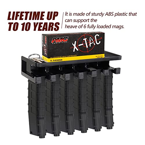 Adoreal Solid Abs Standard Pmag Rack Wall Mount With Storage Shelf, Gun Rack Wall Mount, Folding Gun Racks #TOP1