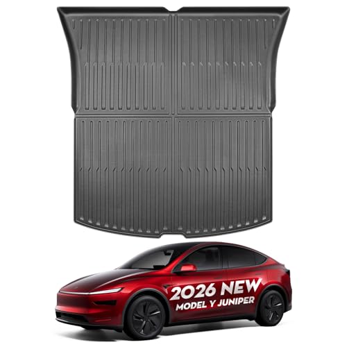 KUNIST Trunk Mat for Tesla Model Y Juniper 2026 All Weather Heavy Duty Floor Mats Waterproof Rear Cargo Liner Custom Fit for Tesla New Model Y 2025-2026 Accessories