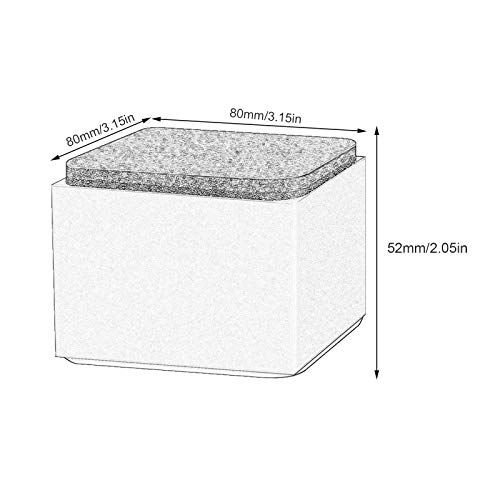 Wytrzymałe nogi meblowe ze stali węglowej do łóżka, krzesła, biurka i sofy – samoprzylepne, nierdzewne, nośność 2000 kg, 82 x 52 mm, trwałe czarne wykończenie
