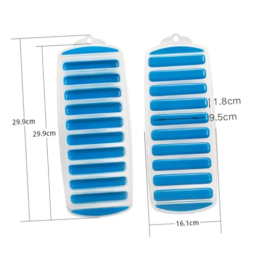 LOORGVEL 8個 長条形製氷皿 ポップシクル ケーキ型対応 耐変形製 透明色 蓋付き 氷 チョコ ゼリー作り用ベーキングツール