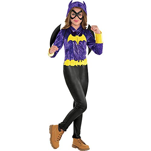 Costumes USA DC Super Hero Girls Batgirl Jumpsuit Costume for Girls, Size Medium, Includes Jumpsuit, Eye Mask, and More