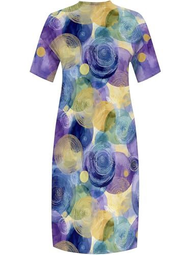 Image of PinkPatty Women's Plus Size Short Sleeve Maxi Dress Casual Loose V Neck Long Dress with Pockets
