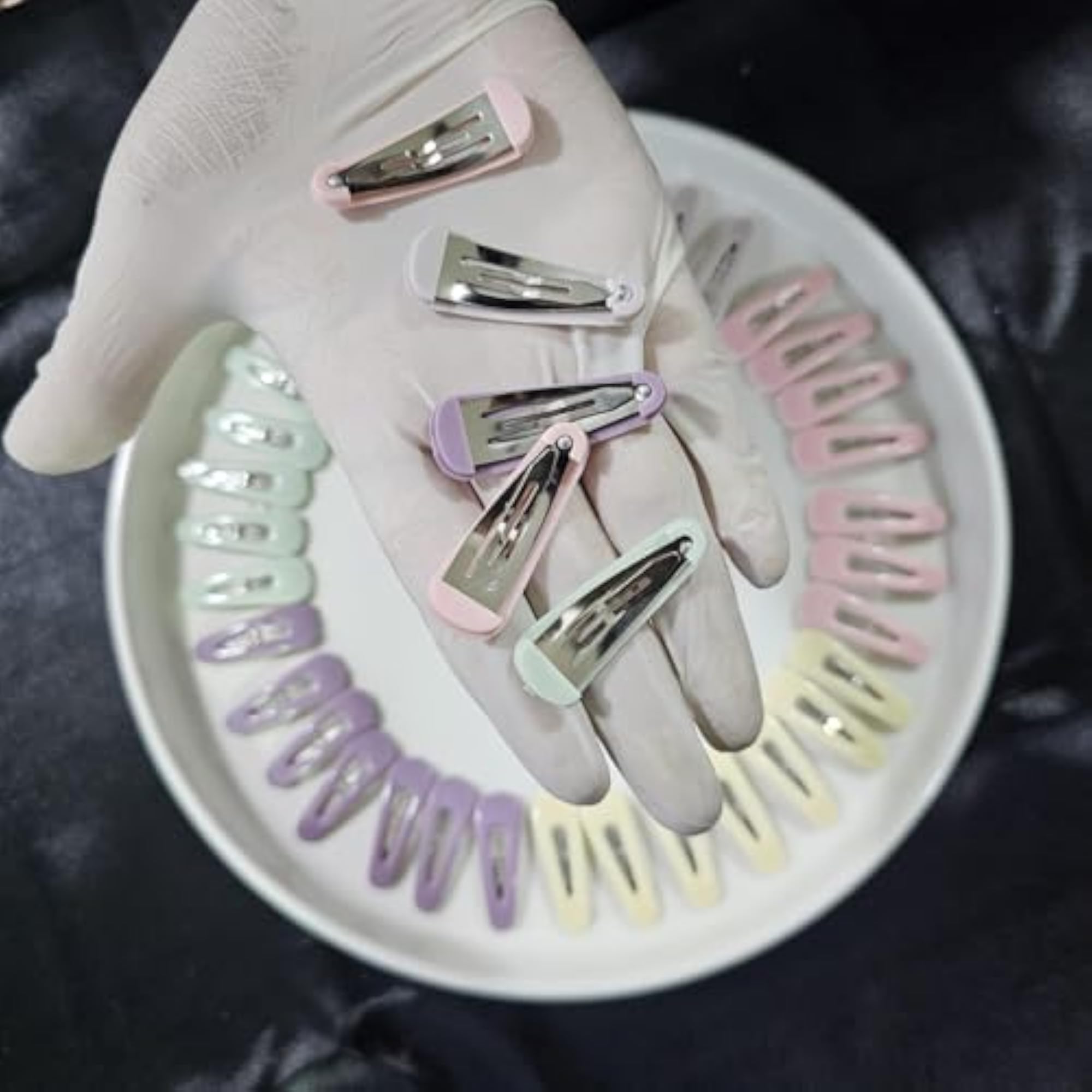 48 Pcs Multicolor Tic-Tac Hair Clips, Hair Accessories