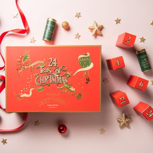 Vahdam, Confezione Regalo Tè Di Natale 2025 | Sapori Unici | 24 Tè Sfusi - Confezione Regalo Esclusiva Per Feste | Regali Di Tè Di Natale Per Donne E Uomini | Regali Di Tè Natale 2025 - 4