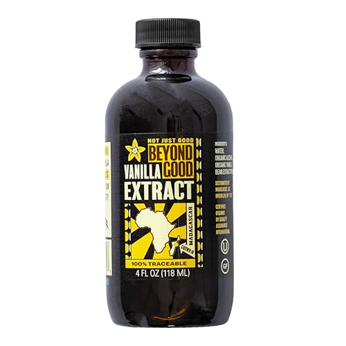 Beyond Good Pure Vanilla Extract | Made from All Natural Madagascar Bourbon Vanilla Beans | For Baking, Desserts, Home Cooking and Chefs (4 fl oz)