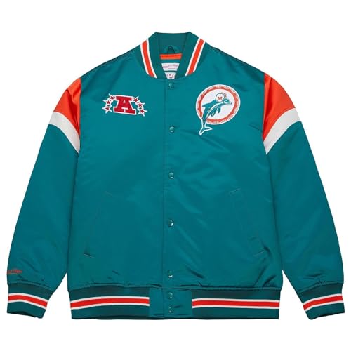M&N Heavyweight Satin Jacke NFL Miami Dolphins