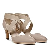 Womens Closed Toe Pumps Mid Kitten Heels Elastic Crossed Strap Band D'Orsay Wedding Dress Shoes