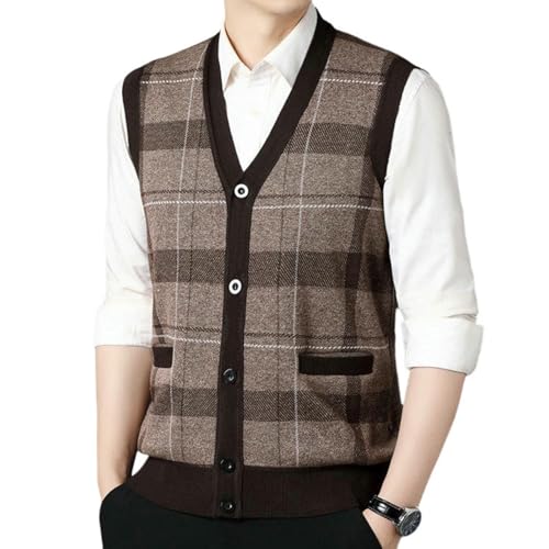 Cardigan en tricot homme automne hiver gilet boutonné vêtement chaud