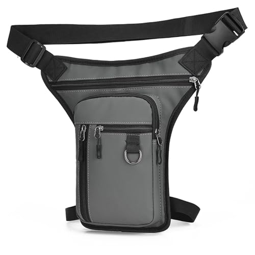 YACHUN レッグバッグ ウエストポーチ 大容量 防水 多機能 サイズ調整可能 メンズ ウェストポーチ 作業 旅行 登山 アウトドア 釣り 自転車用 オートバイ用 ヒップバッグ グレー