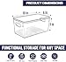 Clear Plastic Storage Bins with Lids, Perfect for Kitchen Organization or Pantry Organization and Storage, Stackable Fridge Organizer Bins, Storage Containers for Organizing, Cabinet Organizers