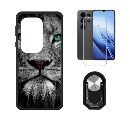 BMPNLSZ �K�pBlackview Wave 10�p+HD�����K���X�ɓK�����ėpTPU�P�[�X�A�V���J�Q���P�[�X�o���p�[�ی�o�b�N�P�[�X-�ɓK����9�d�x�X�N���C�u�h�~�X�N���[���v���e�N�^(6,88") + ���O���\�Ŕėp�I��360�x��]�\�ȃX�e���g