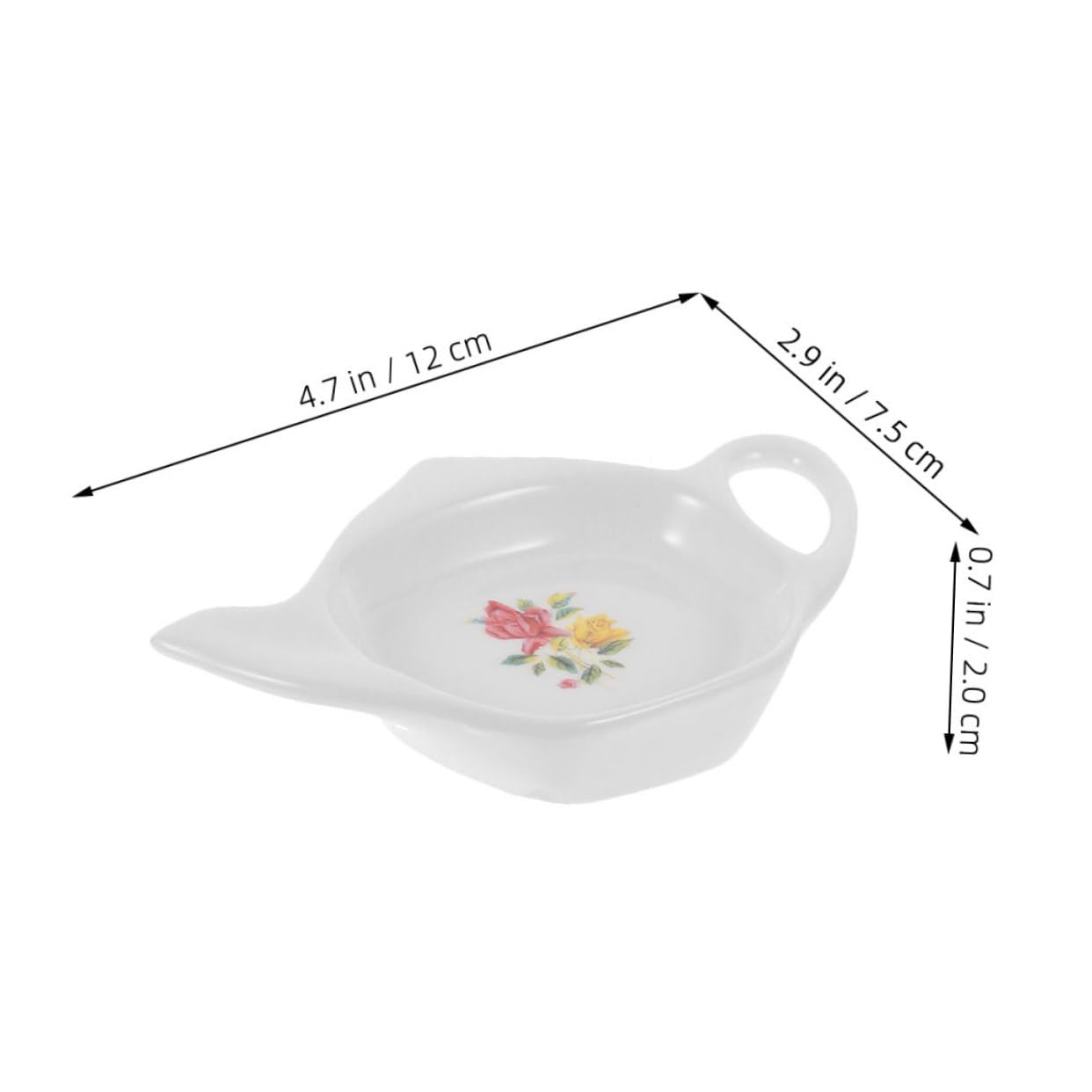 DECHOUS 3Pcs Ceramic Tea Bag Dish Holders Seasoning Dishes for Sauces Snacks Lightweight Design for Home Use for Afternoon Tea Kitchen Counter