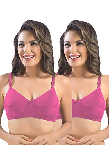 Image of SONARI Womens Cotton Everyday Bra | Non Padded, Wire Free, Comfortable Bra with Seamed Cups | Medium Coverage, Hook and Eye Closure for Everyday Wear | Adjustable Strap for a Customized Fit - Loreal