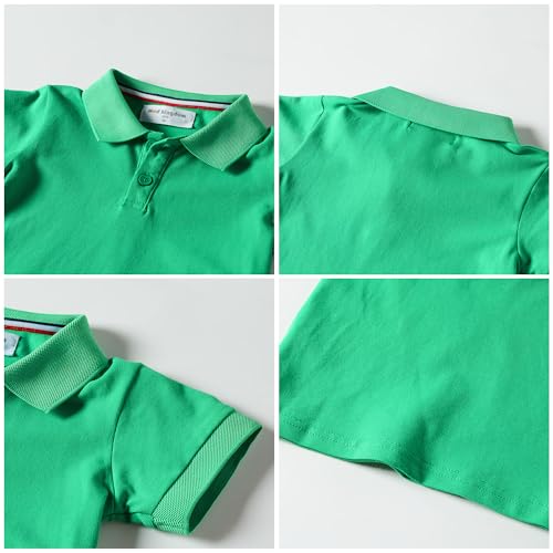 Image of Mud Kingdom Boys Polo Shirt Short Sleeve School Uniform Pique Polo Summer