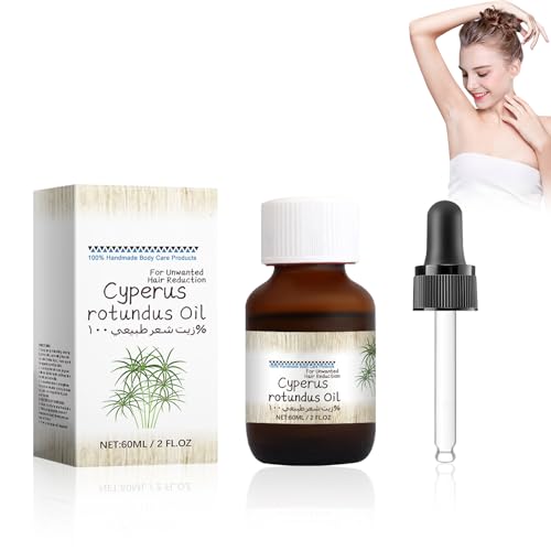 HASAIKA® Aceite depilatorio Cyperus Rotundus, Aceites corporales para depilación y después del afeitado, Reduce el crecimiento del vello corporal (60 ml)