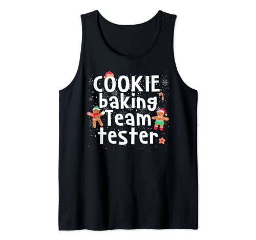 Cookie Baking Team Tester Gift Matching Family Christmas Camiseta sin Mangas