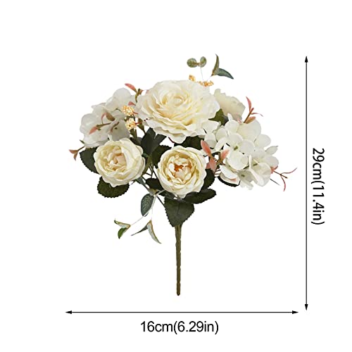 Roses Artificial Flowers, 11 Inch Colorful Lifelike Real Touch Faux Flowers - image 7