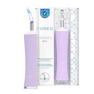 FOREO ESPADA 2 plus Precise Targeting LED Light Therapy – Skin Care Device for Blemish Treatment – FDA cleared – Medical-grade Silicone – Scar & Spot Treatment for Face – Clear Skin – Lavender