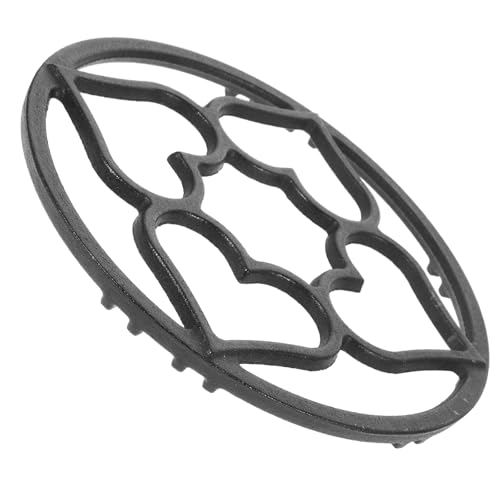 Homoyoyo Cast Iron Gas Stove Rack Non- Wok Support Stable Iron Stove Grill Top for Gas Cooktop Compatible with Pots and Burners Kitchen Accessory